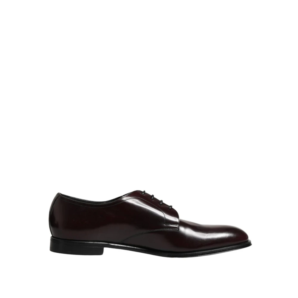 Dolce & Gabbana Uomo Nero Scarpe Derby Stringate Eleganti In Pelle
