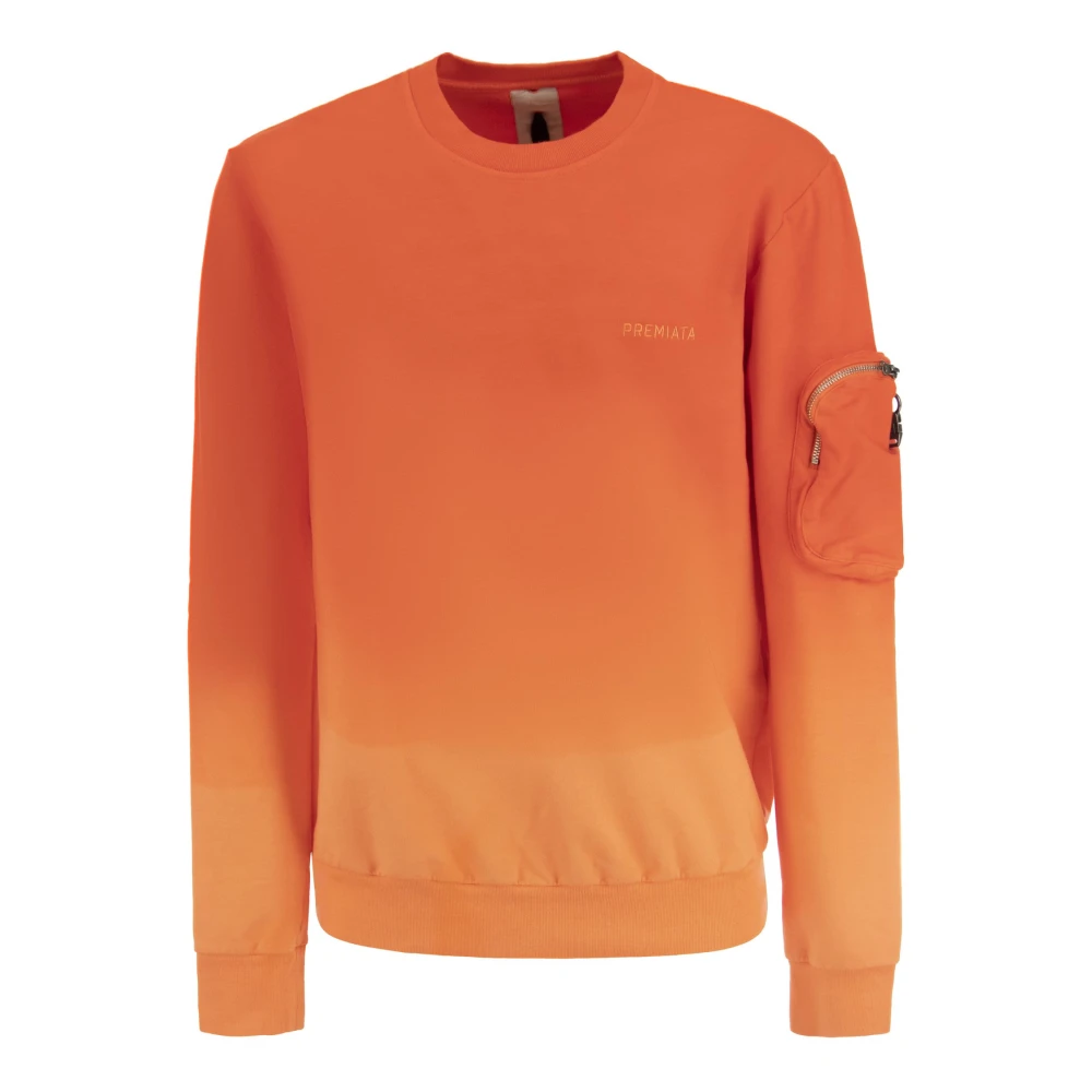 Premiata Sweatshirt met logo en armzak Orange Heren