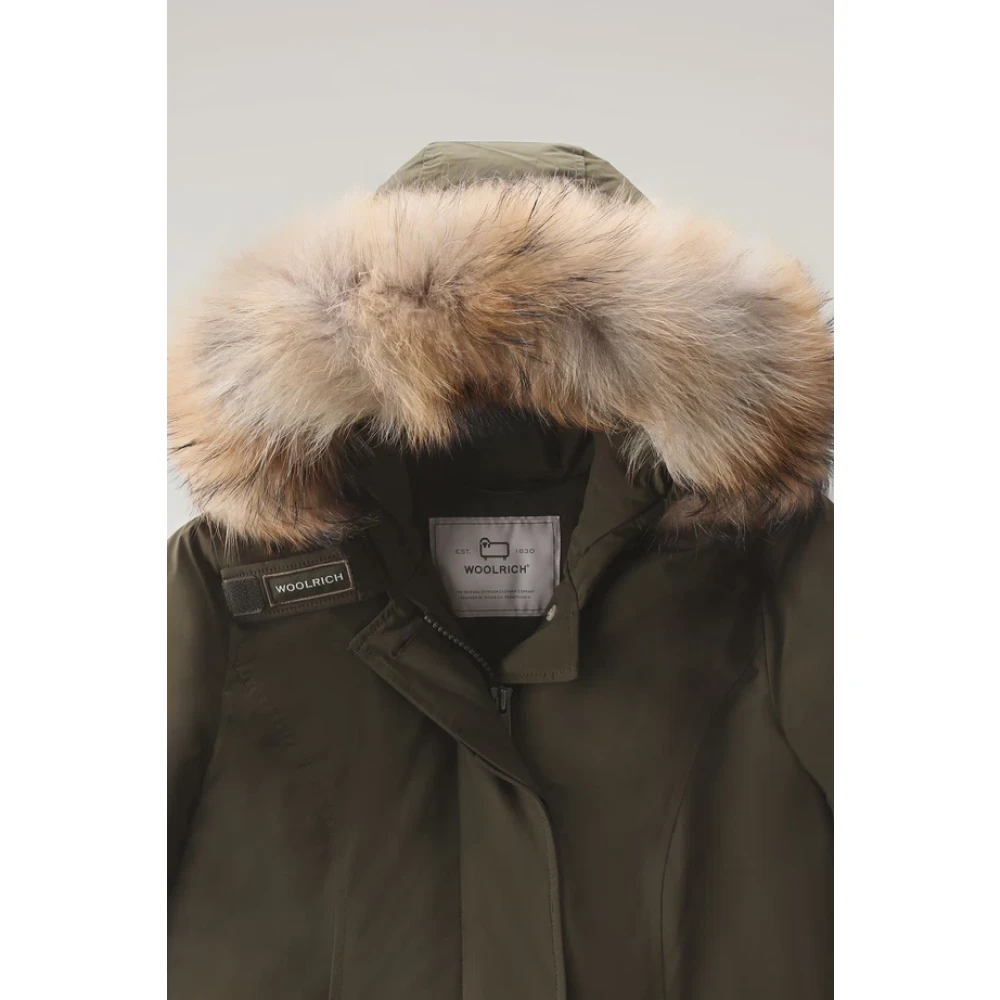 Woolrich Luxe Arctic Raccoon Parka Green Dames