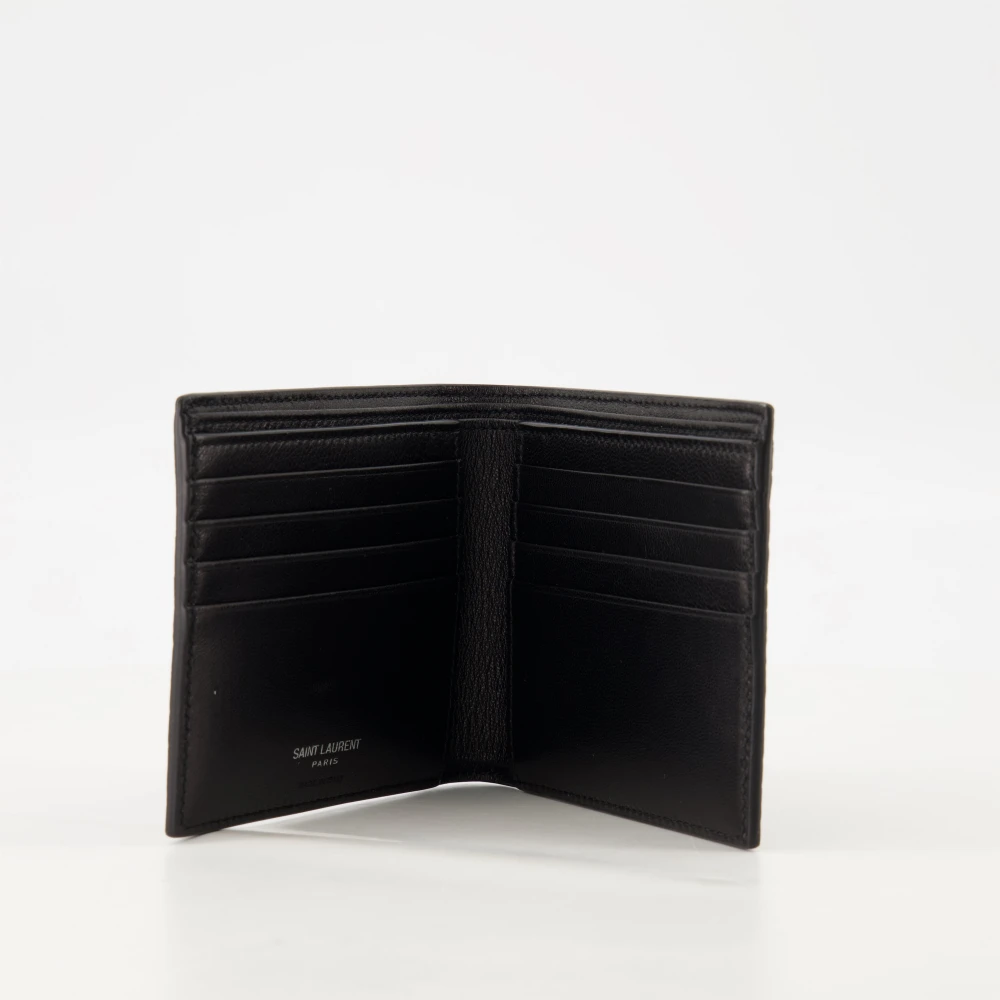 Saint Laurent Alligator Leren Portemonnee Cassandre Collectie Black Heren