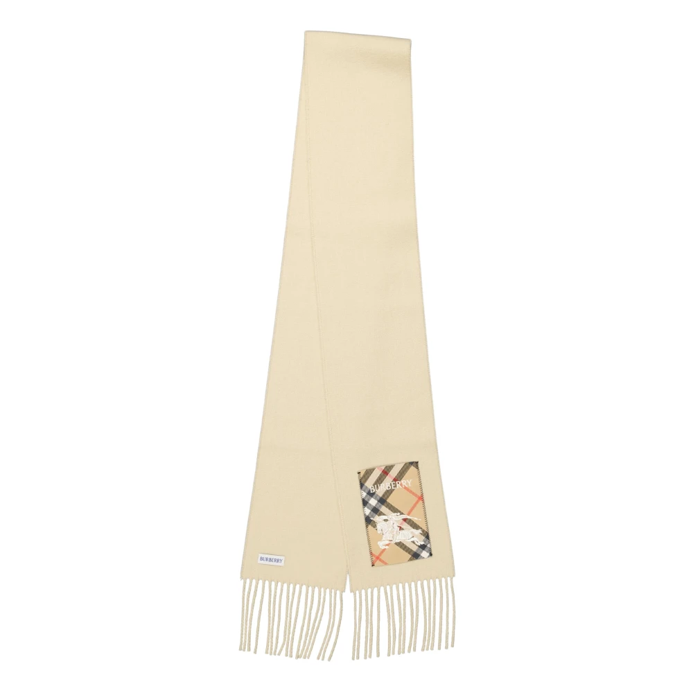 Burberry Unisex Beige Cashmere Fringed Scarf Spring-Summer 2025