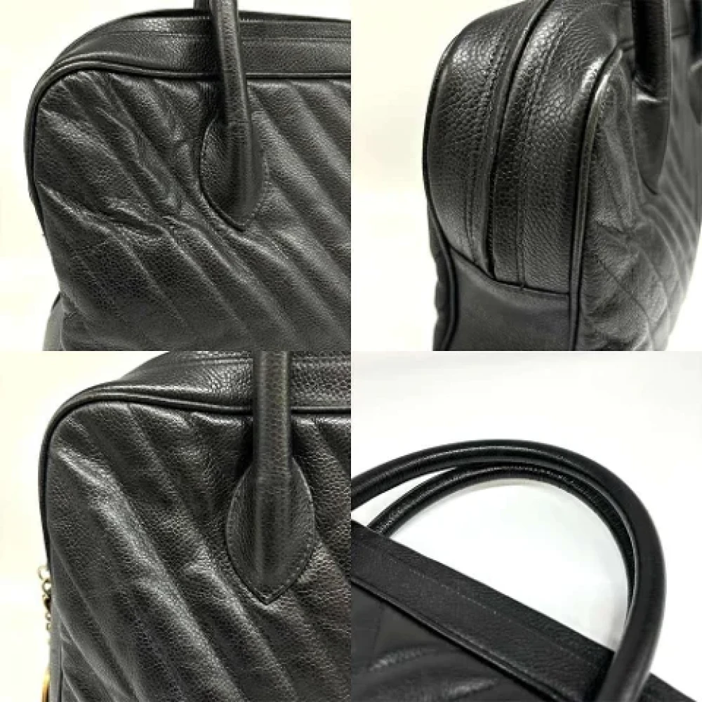 Chanel Vintage Pre-owned Leather handbags Black Dames