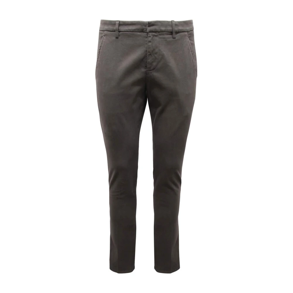 Dondup Men's Gray Gaubert Trousers Made In Italy - Chinos - W30 - Trousers