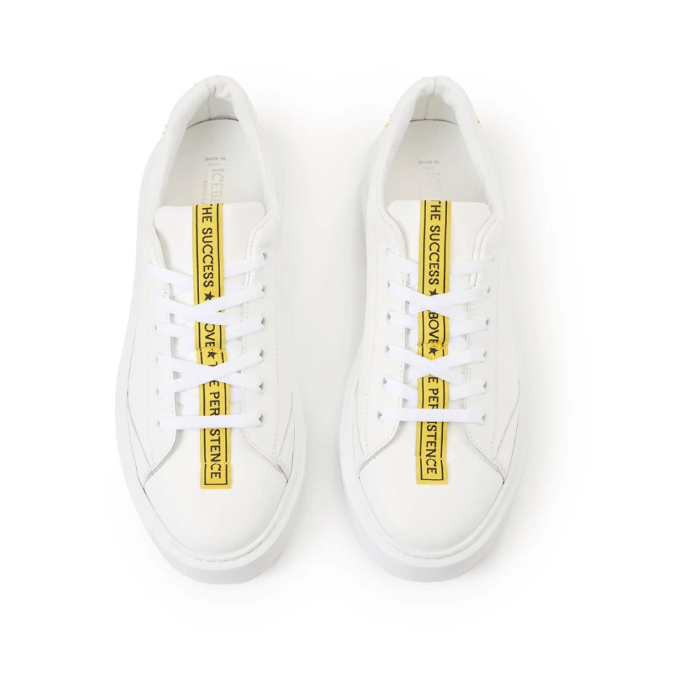 Iceberg Witte lage sneakers met XL zool White Heren