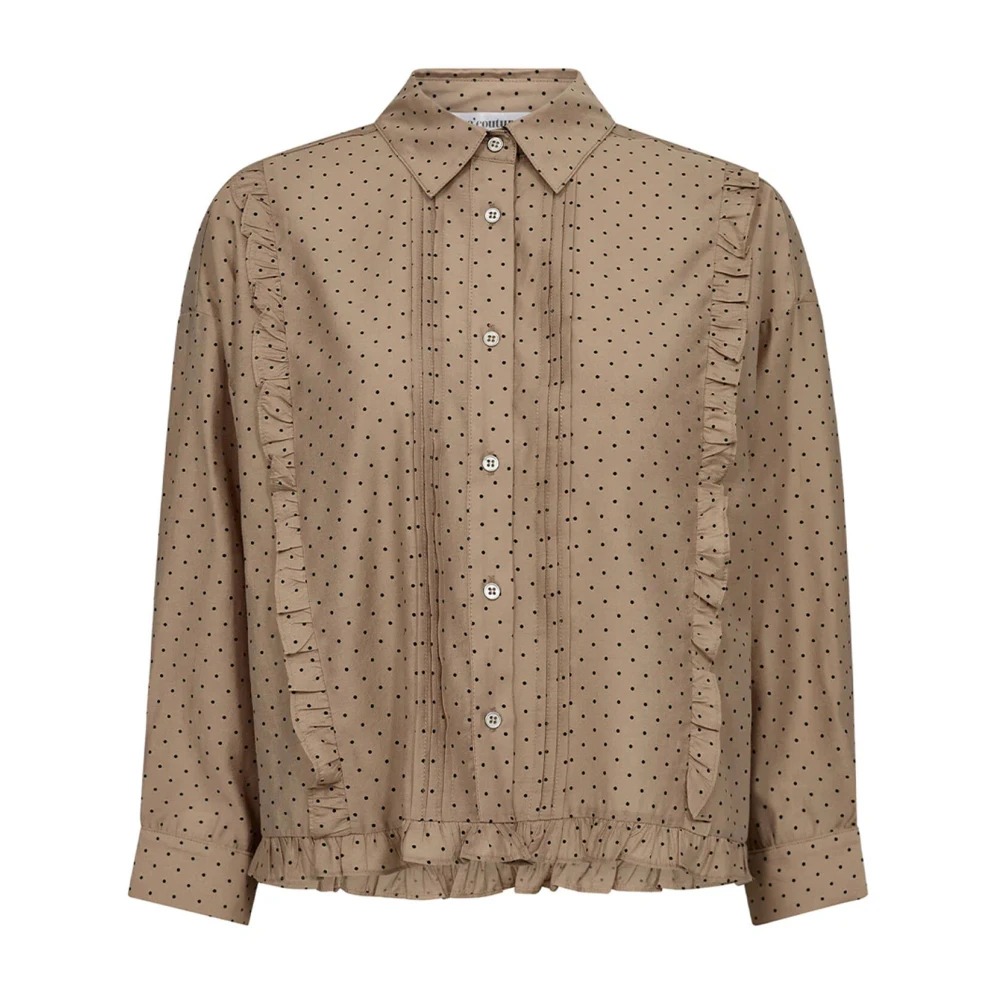 Co'Couture Matildacc Dot Blouse Kameel Green Dames