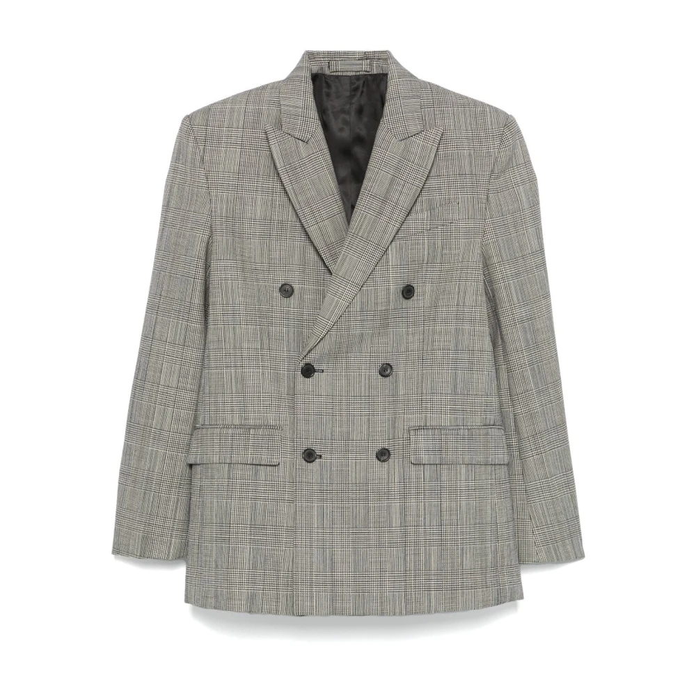 Wardrobe.nyc Prince of Wales Blazer Gray, Dam