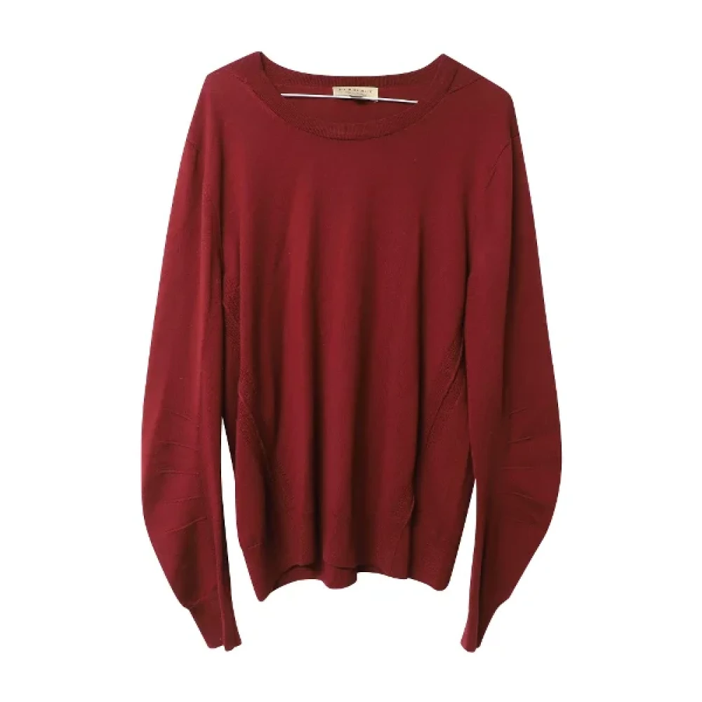 Burberry Vintage Pre-owned Wool tops Red Dames