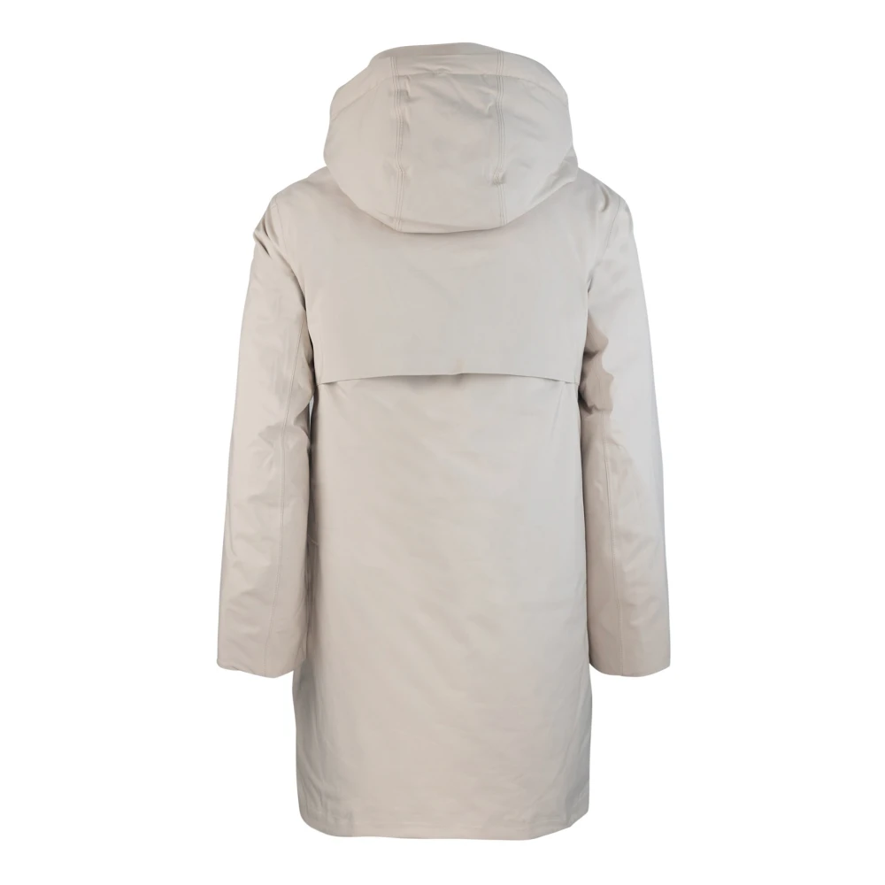 K-way Roze Winterjas met Rits Capuchon Beige Dames