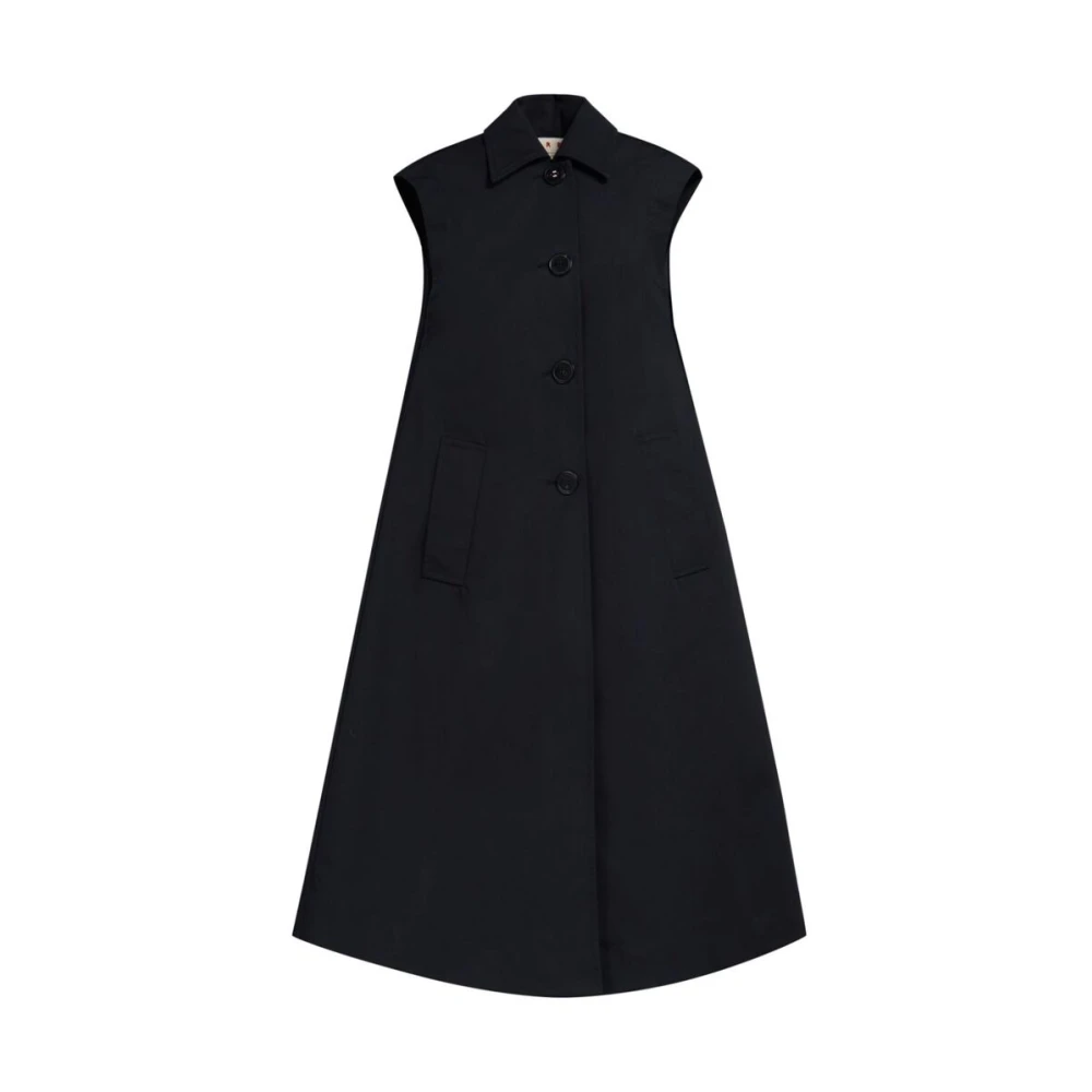 Marni Single-Breasted Coats Black Dames
