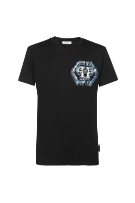 T-shirt med logotryck i bomull