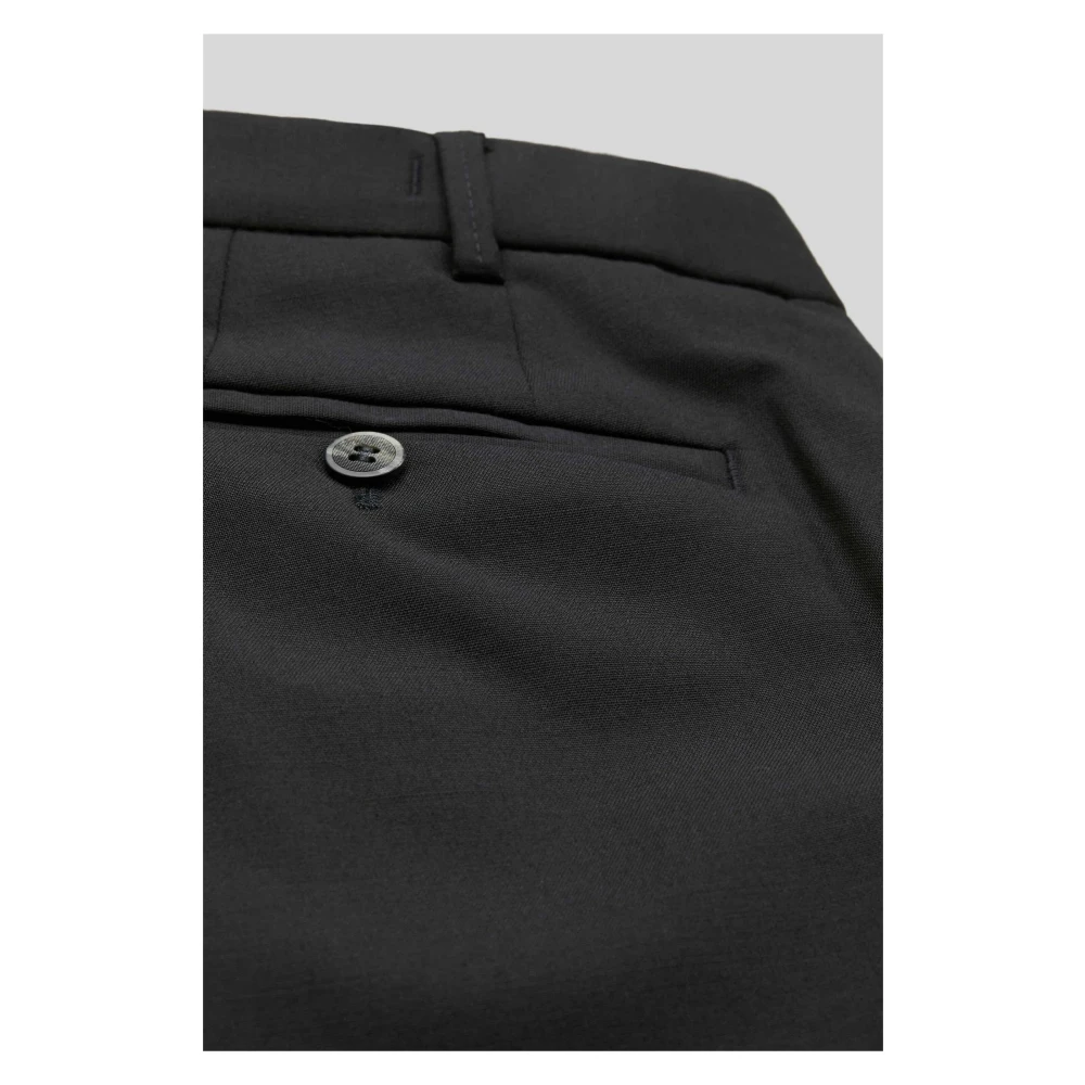 Meyer Stretch Wol Oslo Broek Black Heren