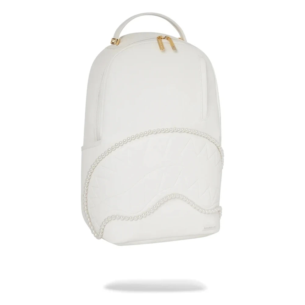 Sprayground Witte Parel Sharkmouth Rugzak White Heren