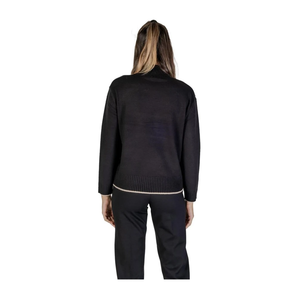 Street One Zwarte Gebreide Trui Herfst Winter Collectie Black Dames