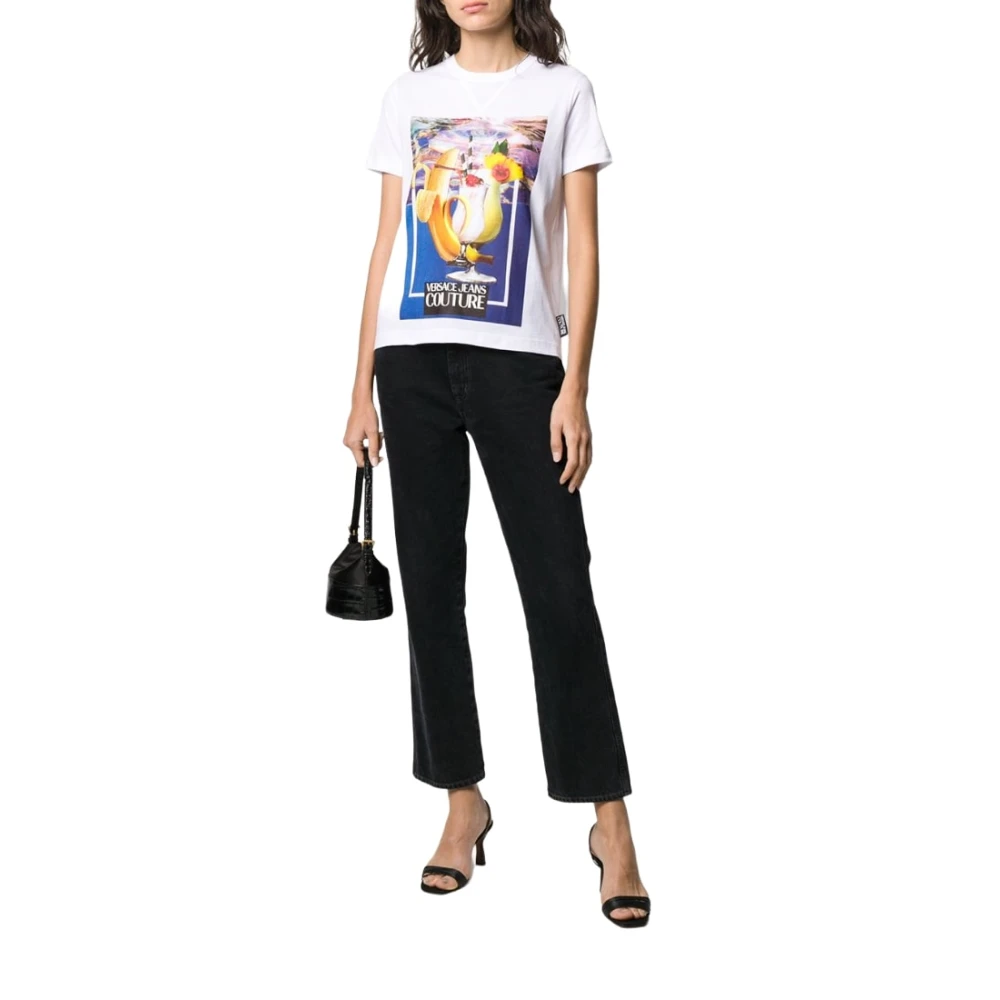 Versace Jeans Couture Korte Mouw T-Shirt White Dames