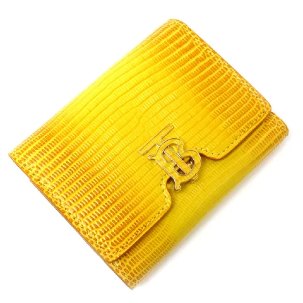 Burberry Vintage Pre-owned Leather wallets Yellow Dames
