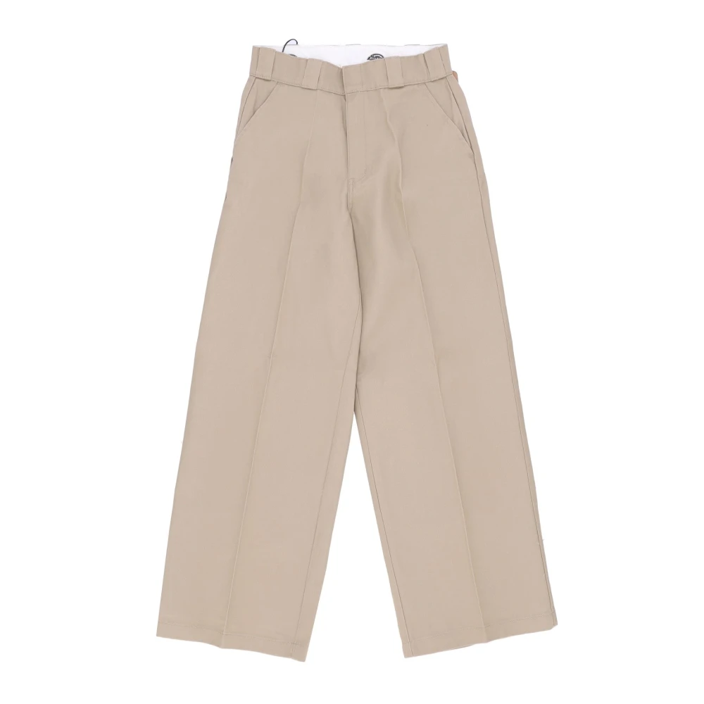 Dickies Gestructureerde Stof Rec Pant in Khaki Beige Dames