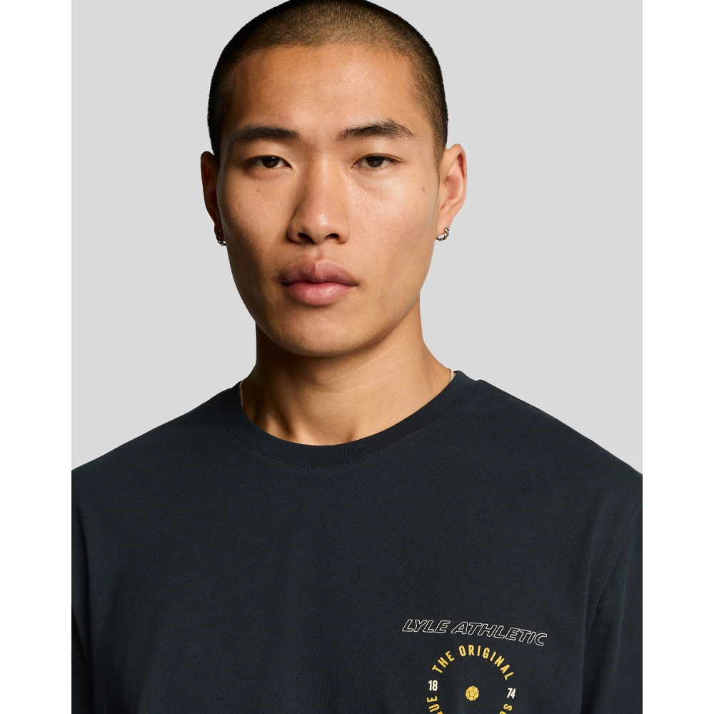Lyle & Scott SS T-shirts Lyle Athletic Graphic T-shirt Blue Heren