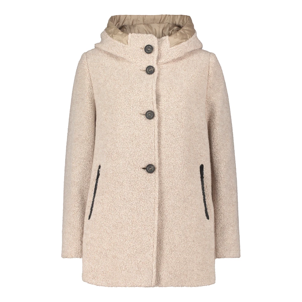 Gil Bret Wollen jas met capuchon Beige Dames