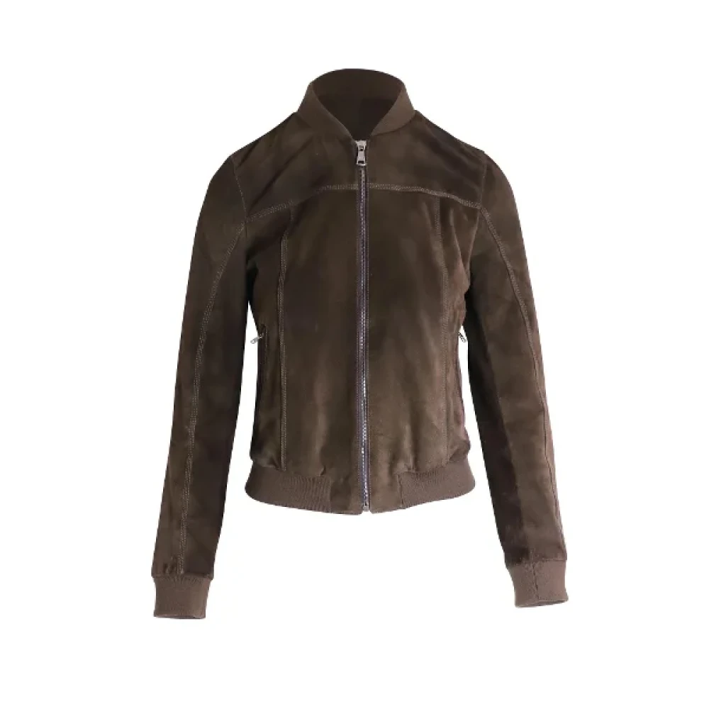 Dolce & Gabbana Pre-owned Leather outerwear Brown Dames