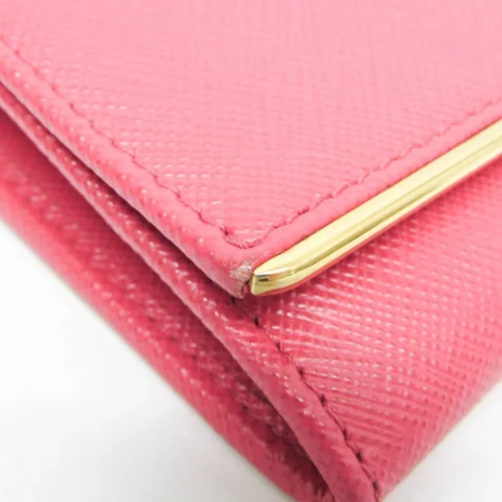 Prada Vintage Pre-owned Leather wallets Pink Dames