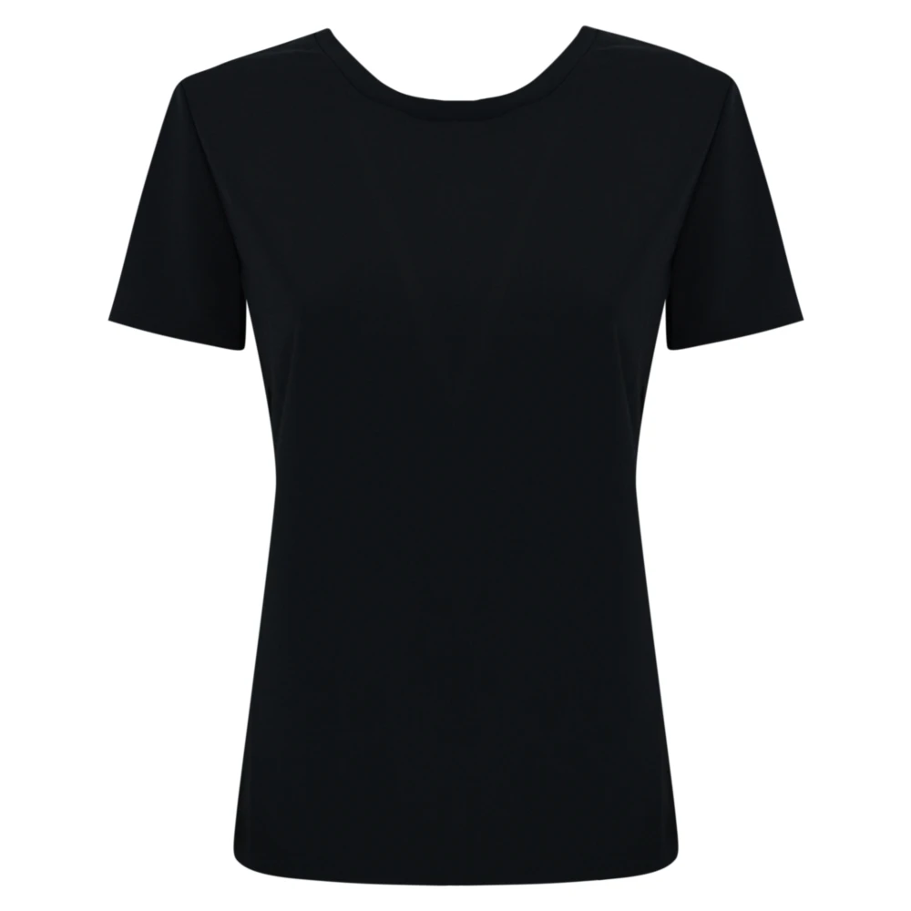 Max Mara Blauw Jersey T-shirt met korte mouwen Blue Dames