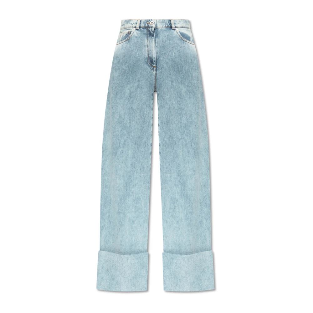 Lanvin Jeans met opgerolde pijpen in een rechte snit Blue Dames