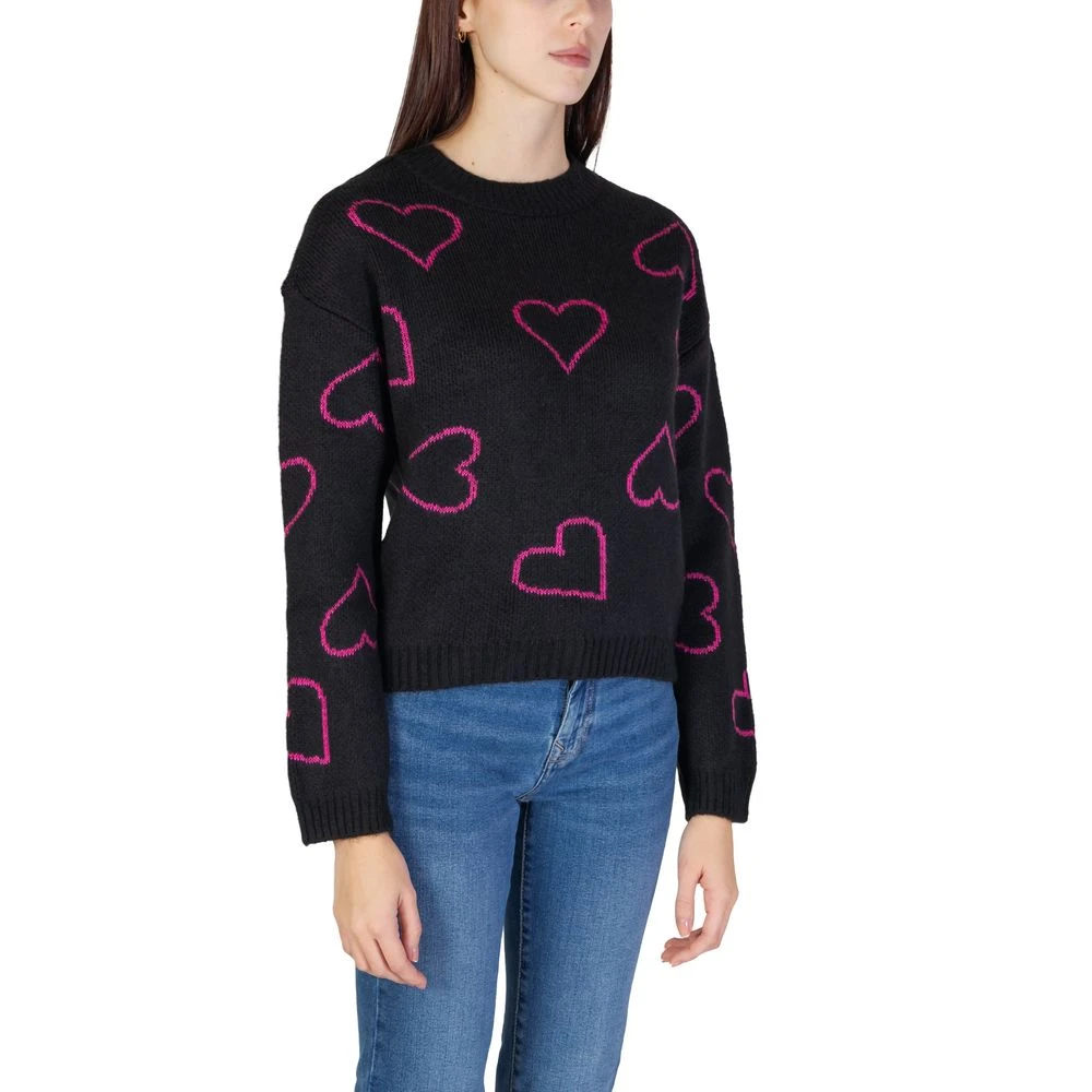 Only Zwarte Acryl Trui Herfst Winter Collectie Black Dames
