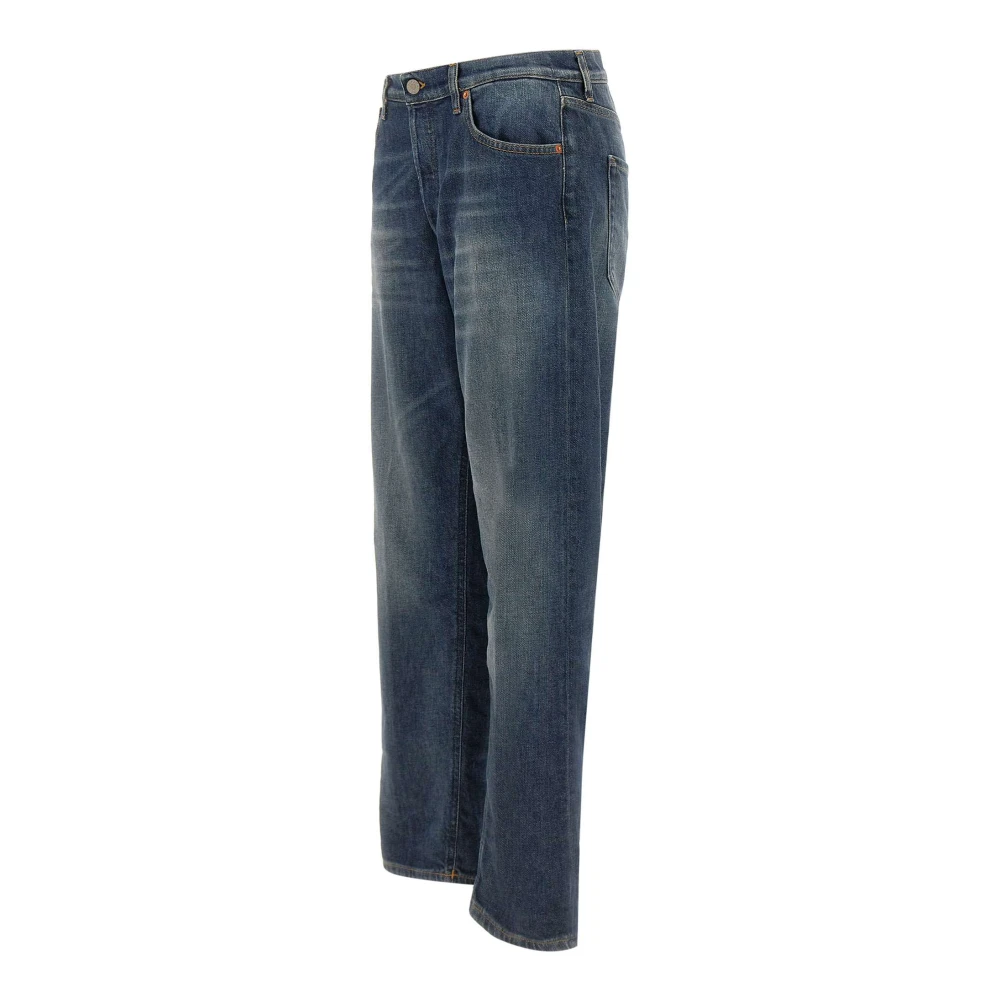 Dondup Icon Vrouwen Blauwe Wijde Pijp Jeans Blue Dames