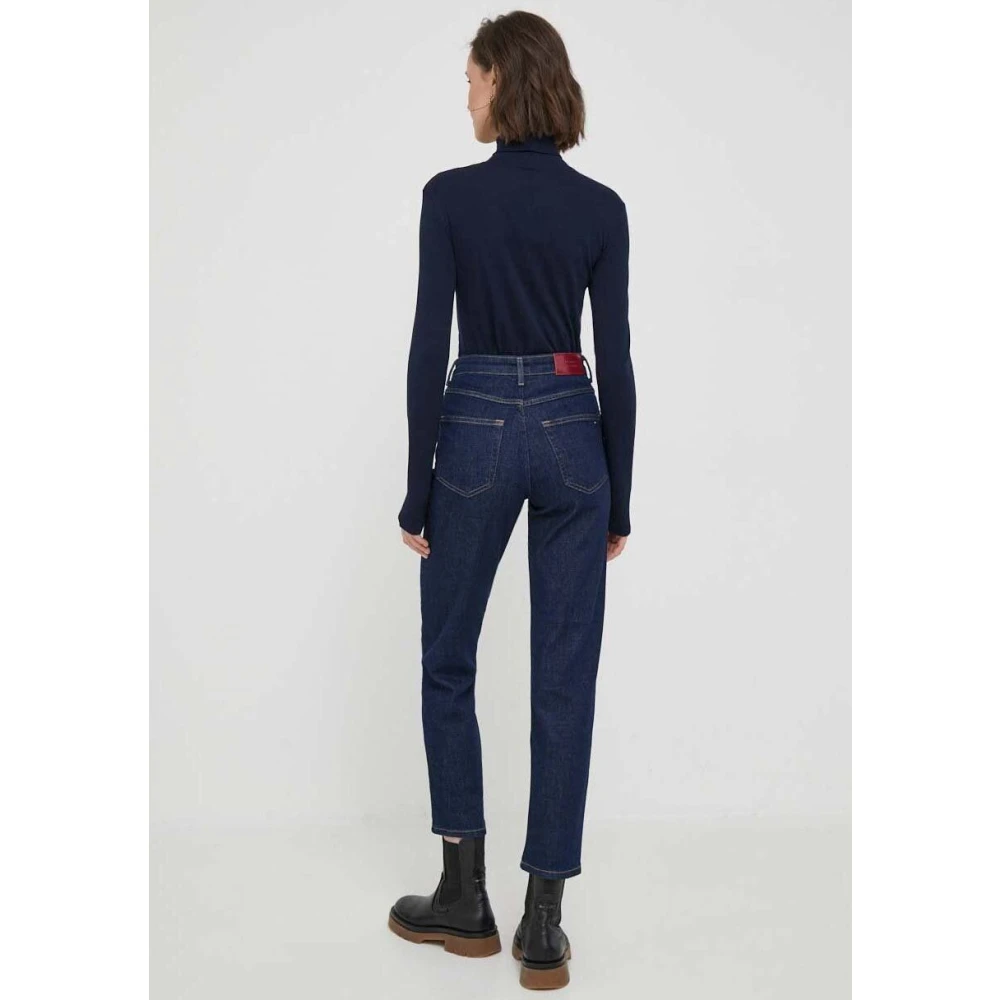 Tommy Hilfiger Dames Marineblauwe Klassieke Straight Hw A Rue Jeans Blue Dames