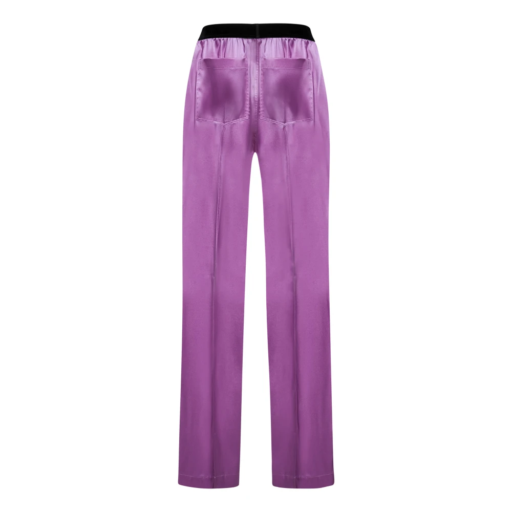 Tom Ford Paarse Zijden Satijnen Pyjamabroek Purple Dames