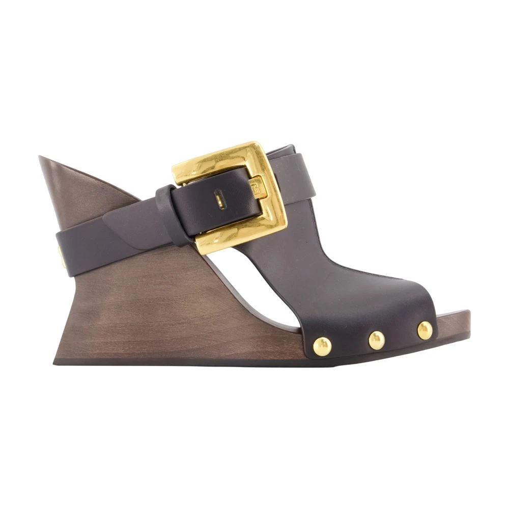 Balmain Black Anthem Wedge - Female - Wedges - 6 Uk - Shoes