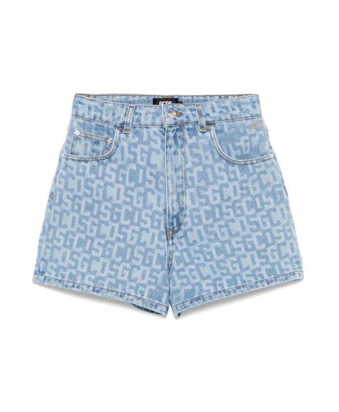 light-blue-monogram-denim-shorts