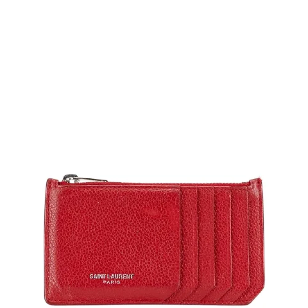 Yves Saint Laurent Vintage Pre-owned Leather wallets Red Dames