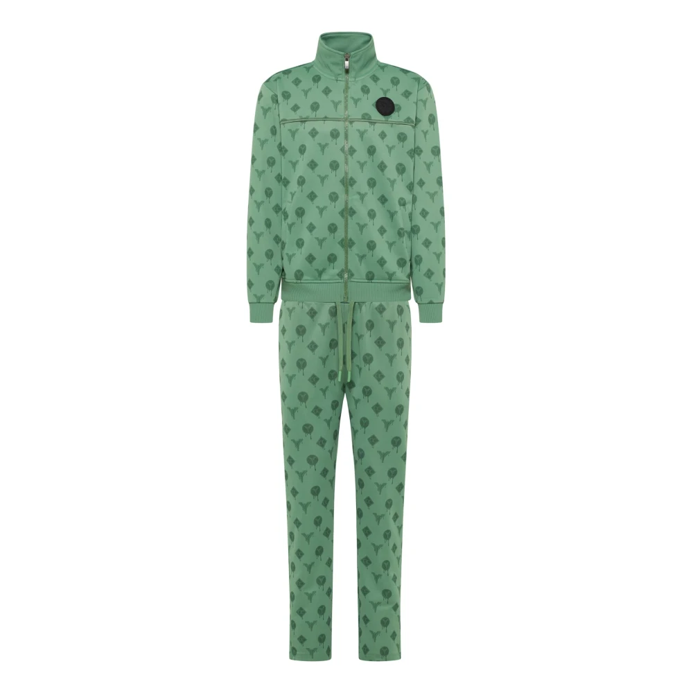 Carlo colucci Veelzijdig Tracksuit Set met Uniek Badge Green Heren
