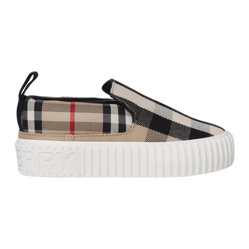 Burberry Barn Slip-On Skor Beige Checks Multicolor, Unisex