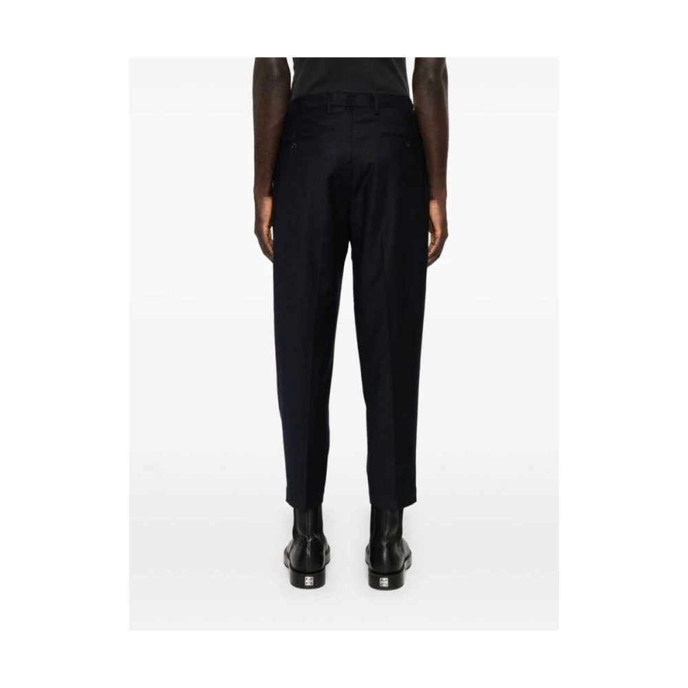 Briglia Navy Blauwe Wollen Broek Blue Heren