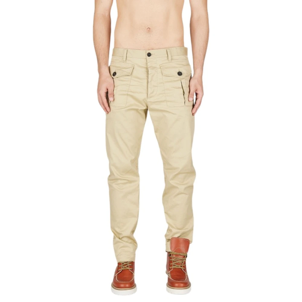 Dsquared2 Ranger Chino Broek Beige Heren