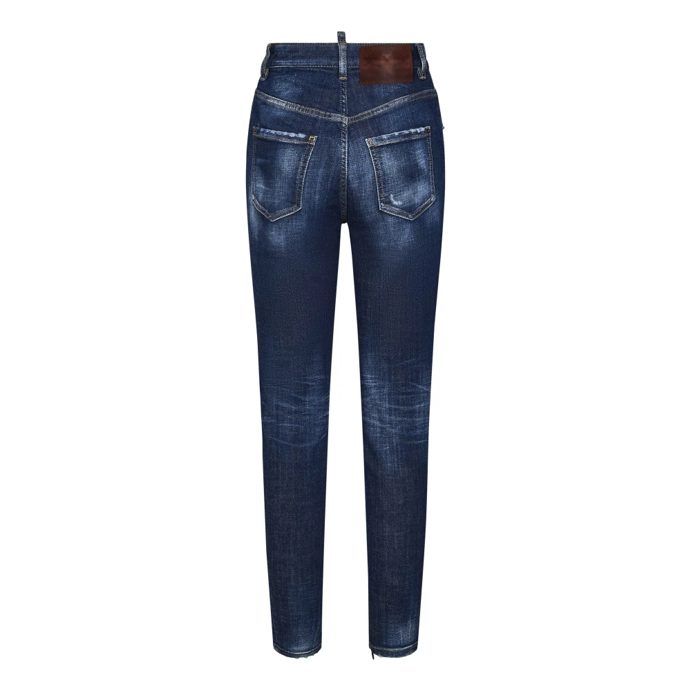 Dsquared2 Blauwe High Waist Twiggy Skinny Jeans Blue Dames