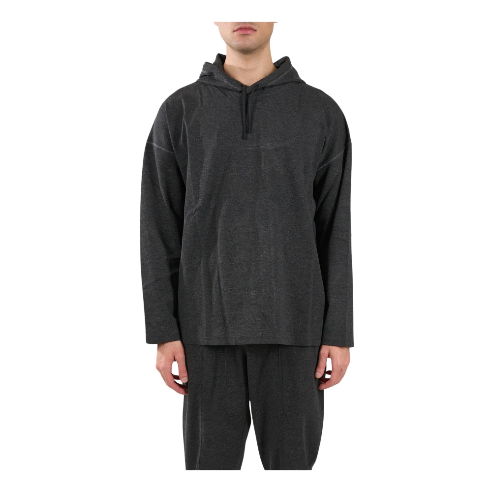 Hevo Boxy Hoodie van Viscose Gray Heren