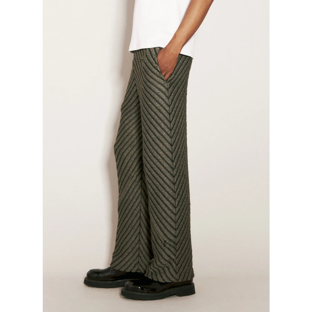 Isa Boulder Diagonale Gebreide Broek Gray Heren