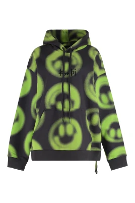 Räfflad Bomull Crew-Neck Sweatshirt