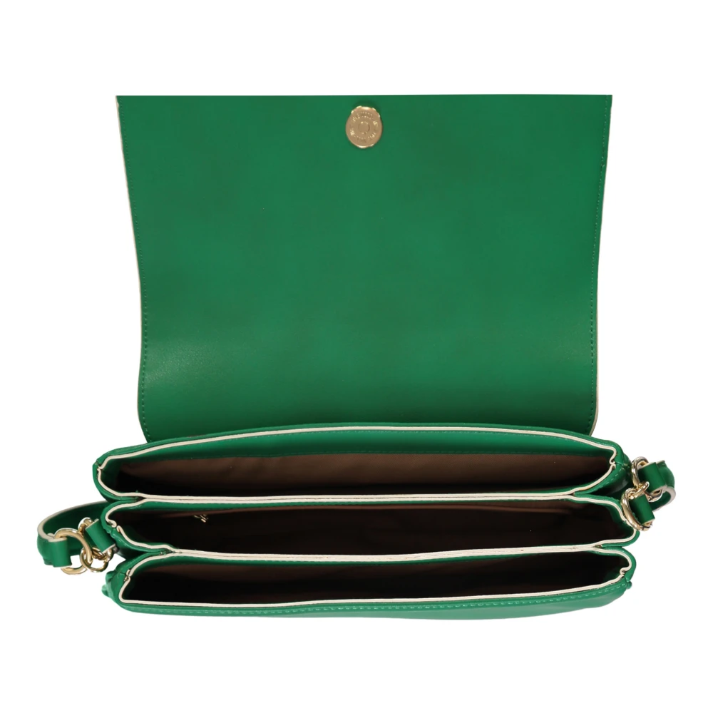 Love Moschino Schoudertas met klep- en drukknoopsluiting Green Dames
