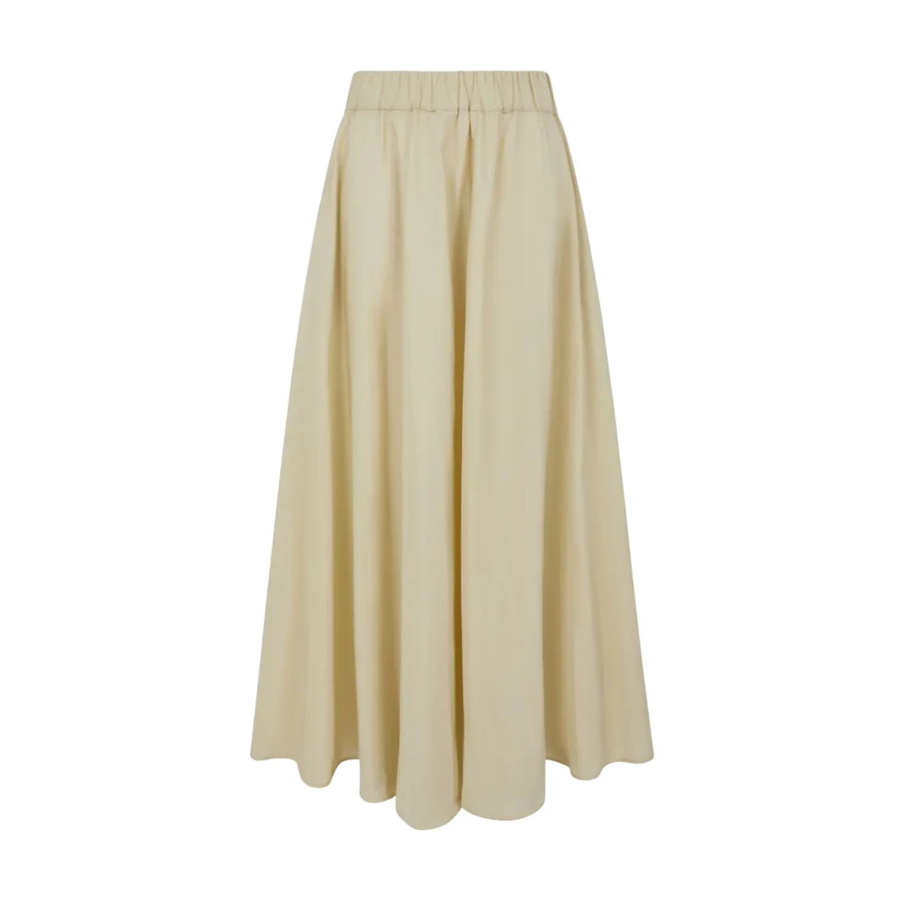 P.a.r.o.s.h. Elegante Taffeta Lange Rok Beige Dames