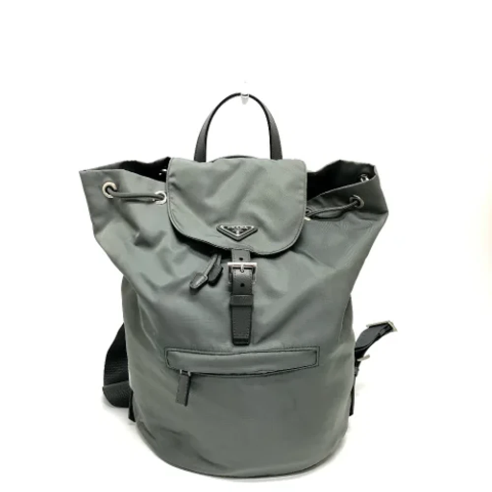Prada Vintage Pre-owned Leather prada-bags Gray Dames