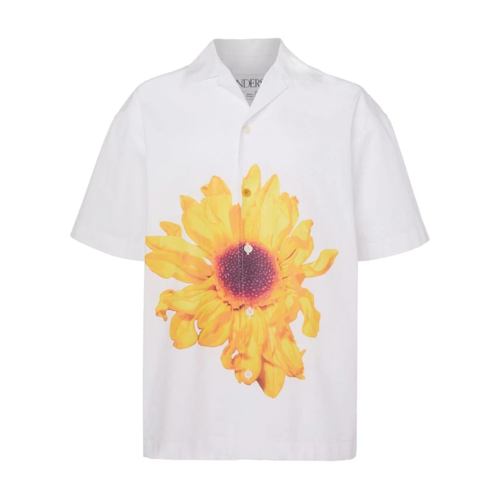 JW Anderson Bloemenprint Katoenen Overhemd White Heren