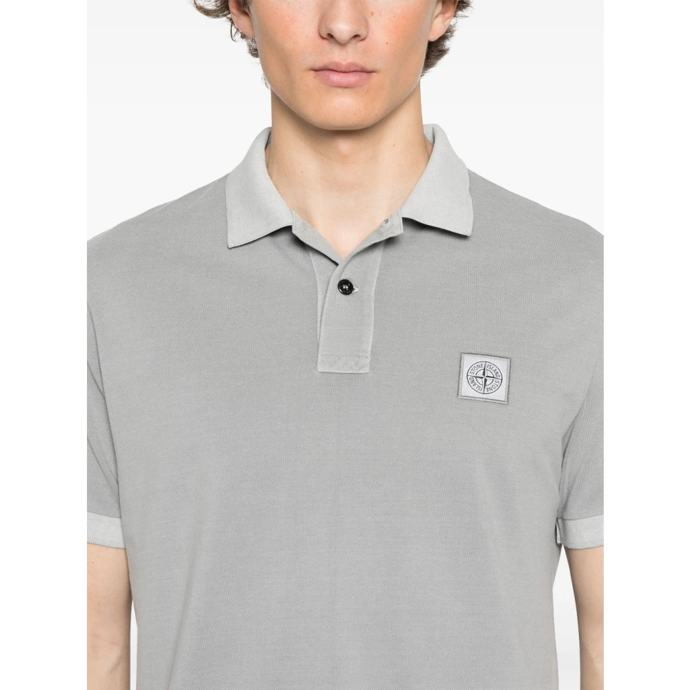 Stone Island Grijze T-shirt voor mannen Ss25 Gray Heren