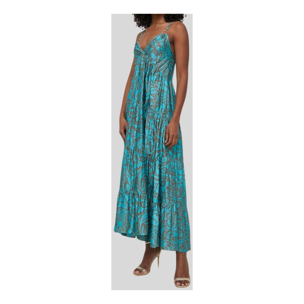 Liu Jo Satijnen V-hals Jurk Multicolor Dames