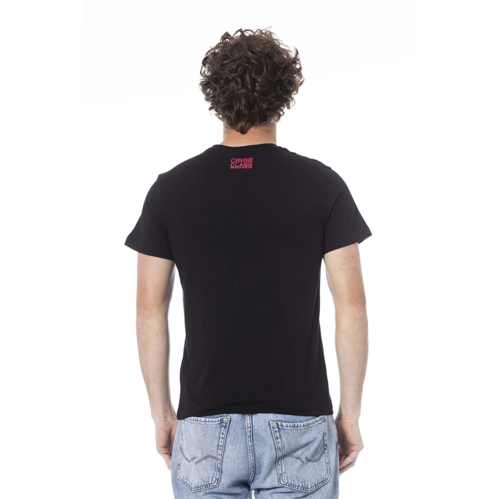 Cavalli Class Tijdloos effen T-shirt Black Heren