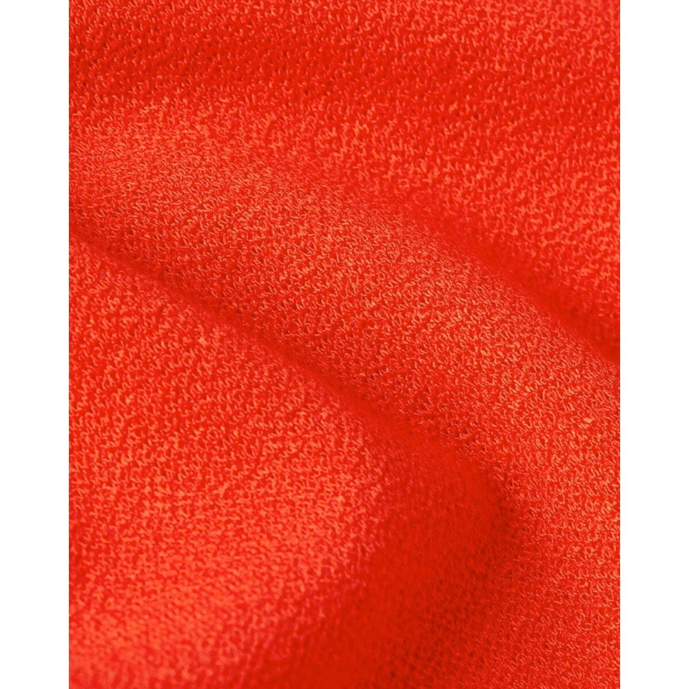 king louie Border Palazzo Cropped Pants Milano Crepe Red Dames