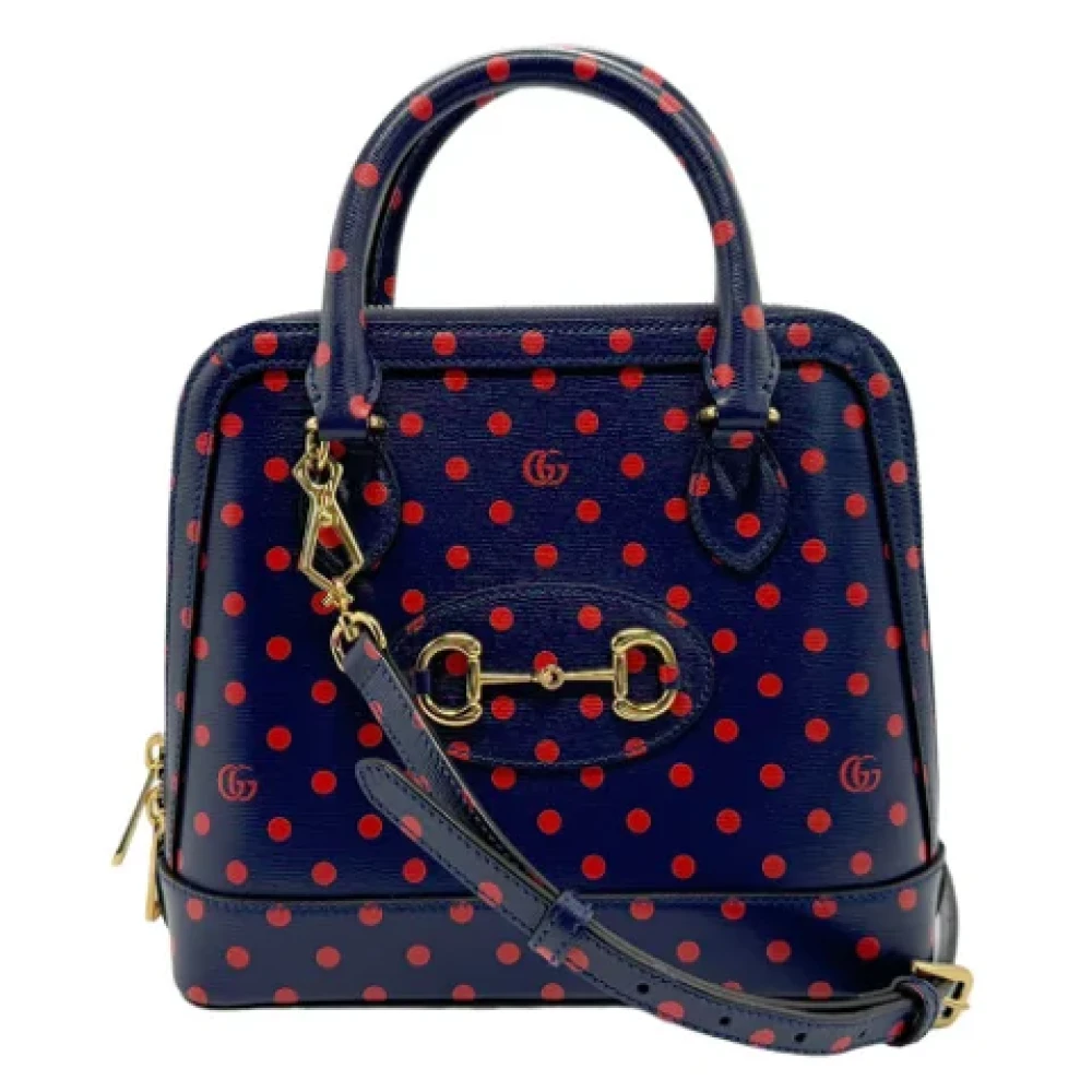Gucci Vintage Pre-owned Leather gucci-bags Blue Dames